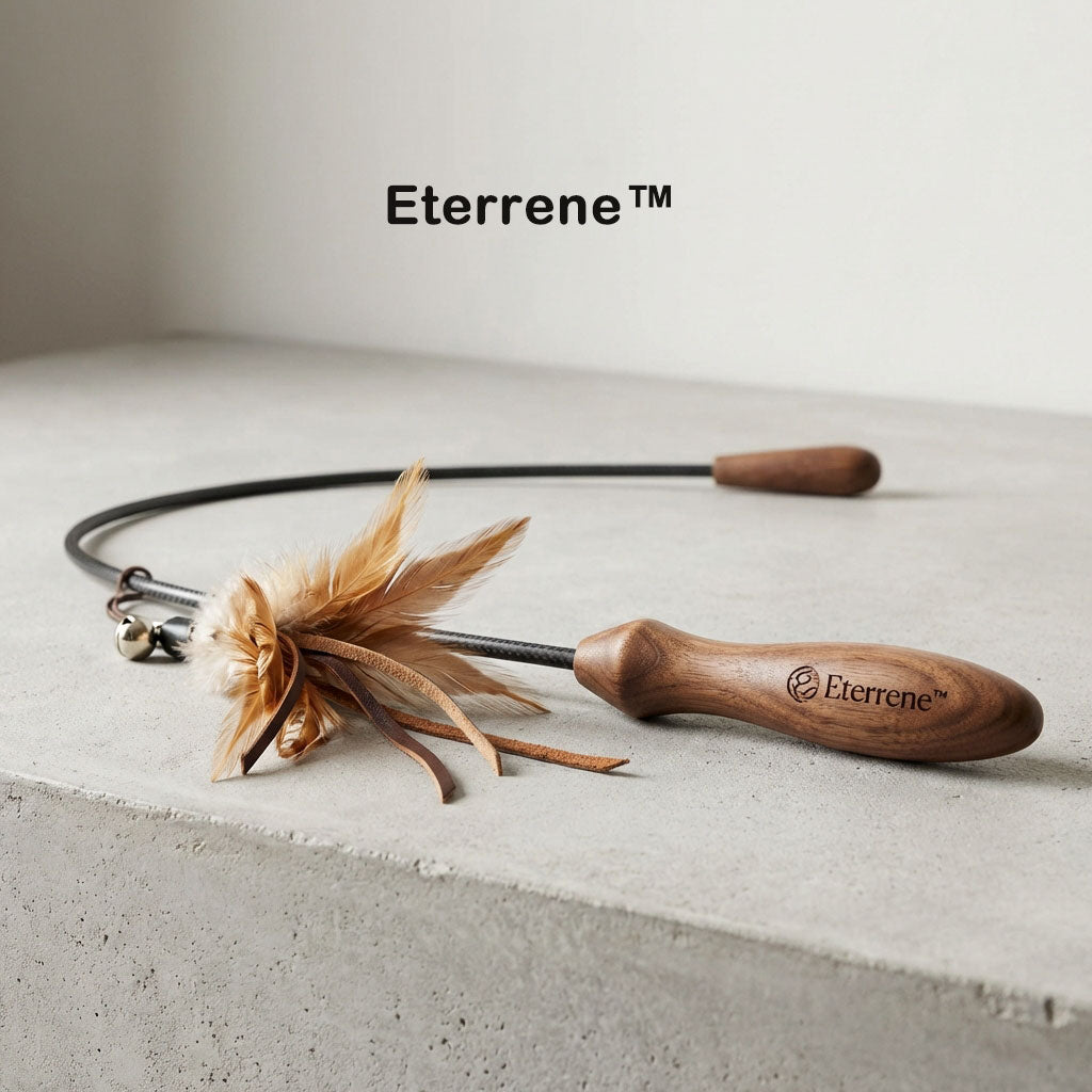 Eterrene™ FeatherChase™ Interactive Cat Teaser Wand Turn Every Moment Into Playtime